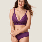 Women's Lace Nursing Bralette Mulberries Purple