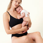 Women's Seamless Soft Knit Nursing Bra Black