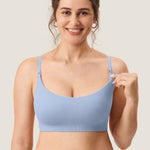 Women's Ribbed Scoop Nursing Bralette Hazelnut