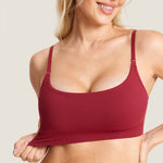 Women's Ribbed Scoop Nursing Bralette Moonlight Blue