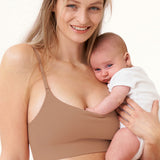 Women's Ribbed Scoop Nursing Bralette Candy Pink
