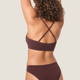 Women's Ribbed Scoop Nursing Bralette Grapefruit Orange 2