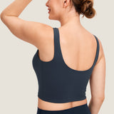 Women's V Neck Nursing Crop Tank Top Twilight Blue