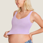 Women's V Neck Nursing Crop Tank Top Tornado