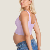 Women's V Neck Nursing Crop Tank Top Tornado