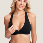 Women's Crossover Racerback Nursing Bra Moonlight Blue