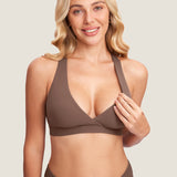Women's Crossover Racerback Nursing Bra White