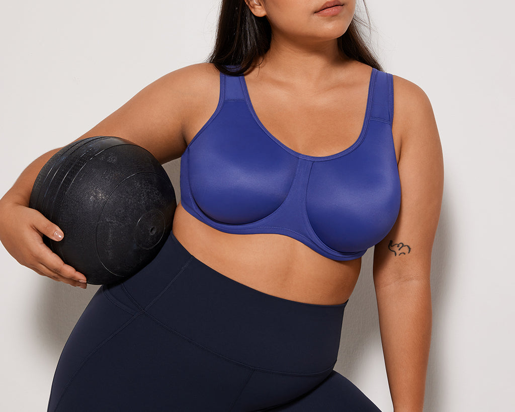 Women's High Impact Sports Bra Midnight Blue @model_info:Blue