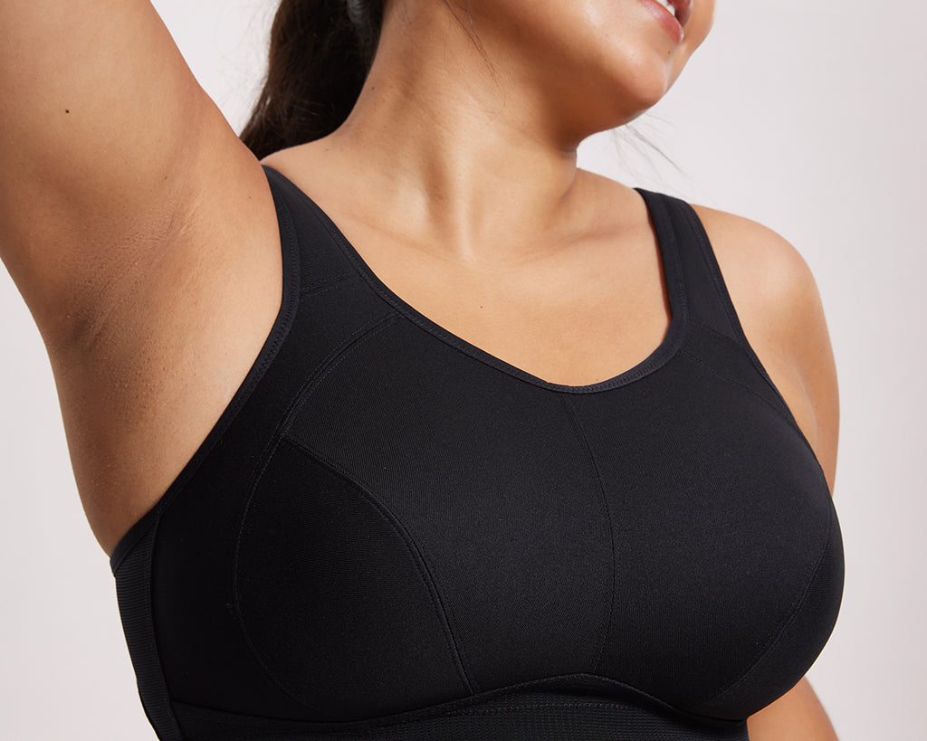 Women's Full Coverage Wireless Sport Bra Black