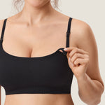 Women's Ribbed Scoop Nursing Bralette Hazelnut