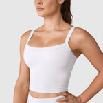 Women's Hugcurve Adjustable Longline Workout Bra White