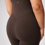 Women's Hugcurve V Neck Workout Romper Black