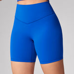 Women's Hugcurve No Front Seam Biker Shorts 6" Lightning Blue