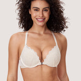 Women's Lacy Racerback Bra Ivory
