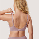 Women's T-shirt Push Up Bra Sea Fog