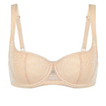 Women's Floral Lightly Lined Balconette Bra Beige
