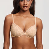 Women's Romantic Lace Plunge Bra Candy Pink
