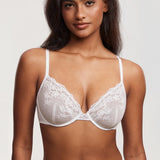 Women's Romantic Lace Plunge Bra Candy Pink