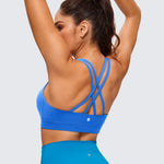CRZ YOGA Women's Cross Back Sports Bra Arctic Plum
