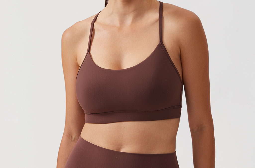 CRZ YOGA Women's Y Back Sports Bra White