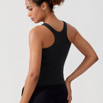 Women's Waist Length Racerback Tank Top Melanite