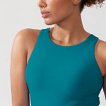 Women's Waist Length Racerback Tank Top True Navy