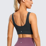 CRZ YOGA Women's U Back Sports Bra Melanite