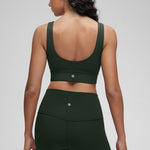 CRZ YOGA Women's U Back Sports Bra Legend Green