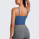 CRZ YOGA Women's Adjustable Longline Sports Bra Black
