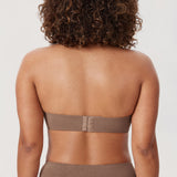Women's Bandeau Strapless Bra Brown Purple