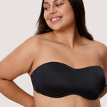 Women's Bandeau Strapless Bra Black
