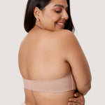 Women's Bandeau Strapless Bra Oatmeal Heather