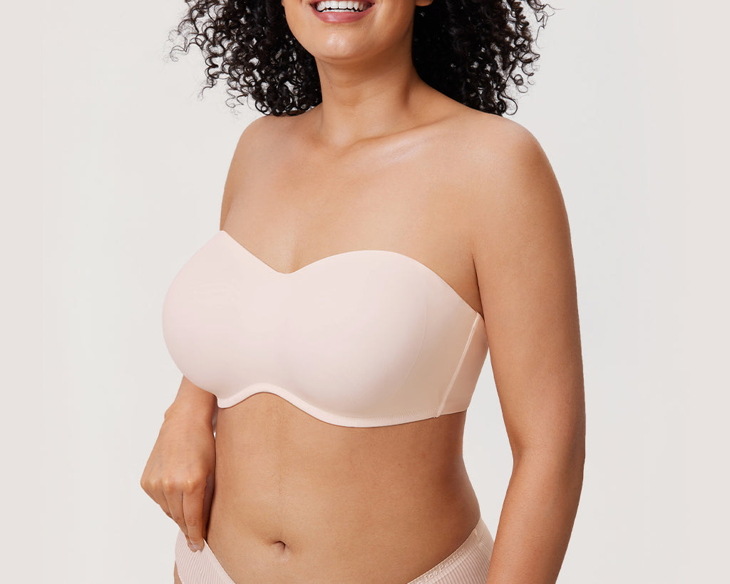 Women's Bandeau Strapless Bra Coconut White
