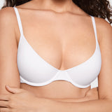 Women's Plunge Lightly Padded Demi Bra White