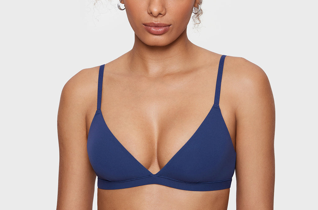 Women's Soft Triangle Bralette Nightfall Blue