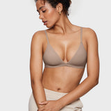Women's Soft Triangle Bralette Rose Gray