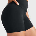 INGIA Womens High Waist No Front Seam Scrunch Butt Biker Shorts 5'' V-Back Scrunch Booty Gym Workouts Mineral