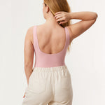 Women's Square Neck Bodysuit Rose Tan