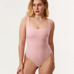 Women's Square Neck Bodysuit Rose Tan