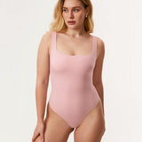 Women's Square Neck Bodysuit Rose Tan