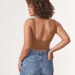 Women's Square Neck Bodysuit Chipmunk