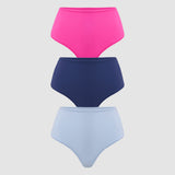 Women's Cozy High Waisted Thongs 3 Pack Chic 5 (3pack)