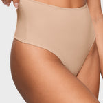 Women's Cozy High Waisted Thongs 3 Pack Wheat (3pack)