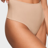 Women's Cozy High Waisted Thongs 3 Pack Wheat (3pack)