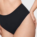 Women's Cozy High Waisted Thongs 3 Pack Black 3pack