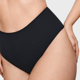 Women's Cozy High Waisted Thongs 3 Pack Black 3pack