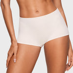 Women's Soft Mid Waist Boy Shorts 3 Pack Coconut White (3pack)