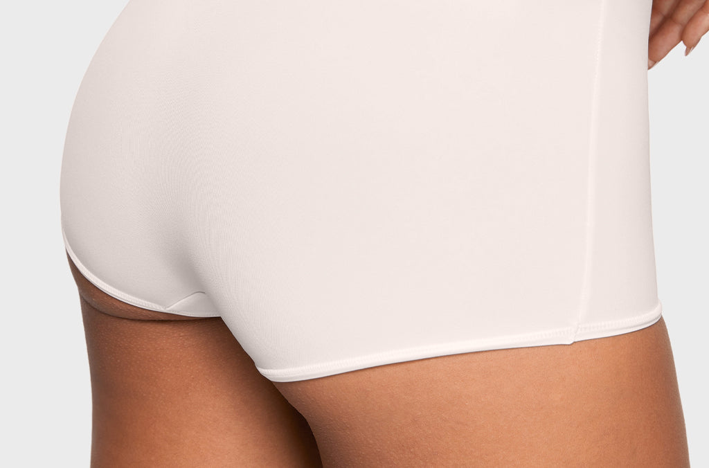 Women's Soft Mid Waist Boy Shorts 3 Pack Coconut White (3pack)