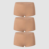Women's Soft Mid Waist Boy Shorts 3 Pack Gravel (3pack)