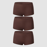 Women's Soft Mid Waist Boy Shorts 3 Pack Hazelnut (3pack)